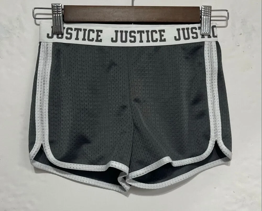 Justice Active Gray Athletic Shorts   Size 8